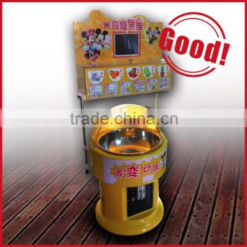 DIY cotton candy vending Coin-operated children cotton candy vending machine amusement park snack cotton suger game machine