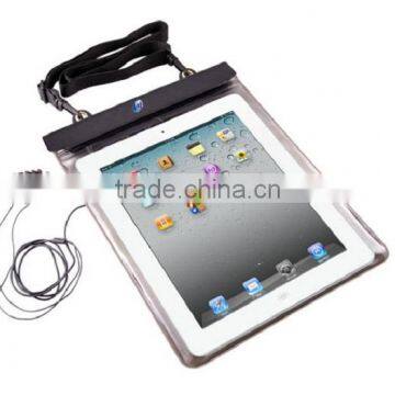 PVC Waterproof Ipad Pouch with Earphones