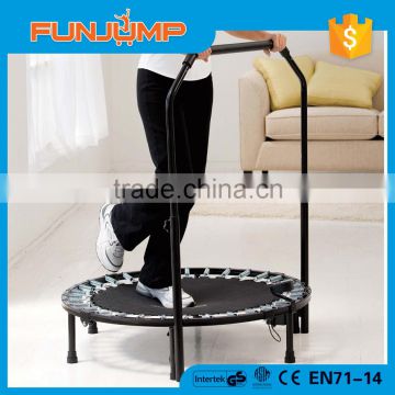 Funjump 110cm fitness mini trampoline for adults with handle bar