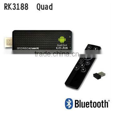 GT-318 quad core mini computer Android stick 2GB memory based on Bluetooth wireless TV box gt-318 andrid 4.2