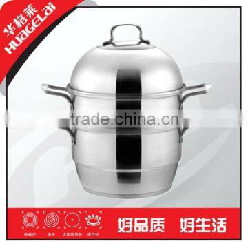 2013 NEW DESIGN 18-0 Stainless Steel 2-layer Steamer Set,with lid