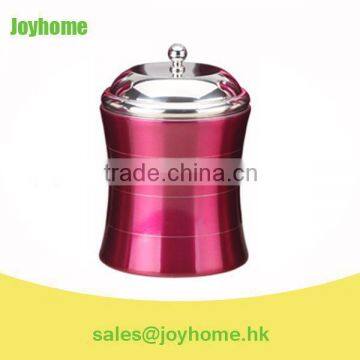 red stainless steel sugar canister