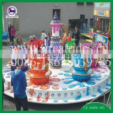 Amusement park rotating rides family coffee cups for sale