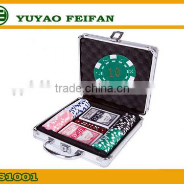 ABS Poker Chip Set in Aluminun Metal Case Customized Poker chips set