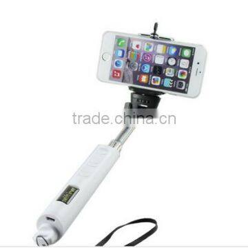 Extendable handheld portable selfie stick used for smartphone Bluetooth remote control shutter OEM