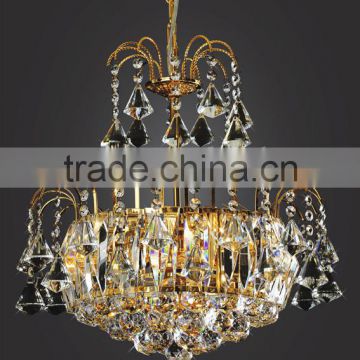 Classic style K9 crystal chandelier for bedroom and living room crystal pendant lamp