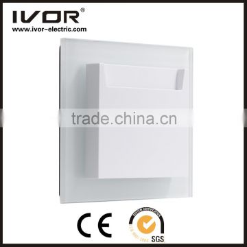 2016 Fashion Design IVOR Hotel Mifaire1 Card Energy Saver Key Card Power Switch Insert Magnetic Card glass frame 96 * 96 MM