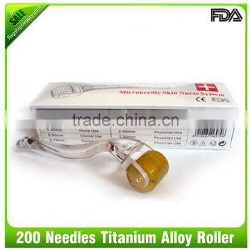 200 needles derma roller titanium micro needle roller micro needle skin nurse system