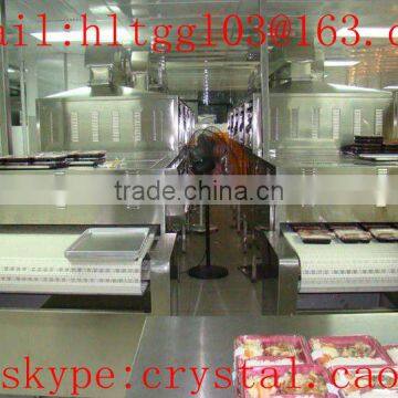 tunnel type continuous processing microwave sterilizing equipment for food