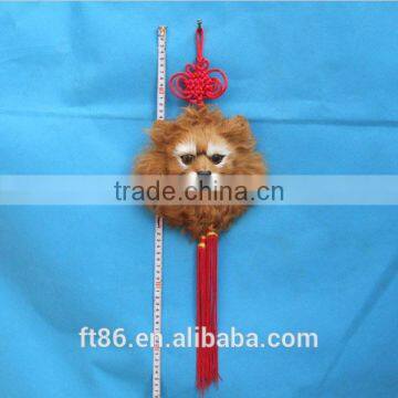 Animal Leather Keychain Faux Fur Phone Plush Toy