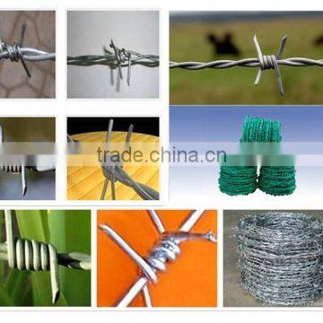 ISO9001:2015 hot sale High quality Galvanized Barbed Wire Fence Wire/double twist barbed wire making machine price