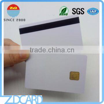 Blank 40K/80K contact chip smart JAVA card with magnetic stripe