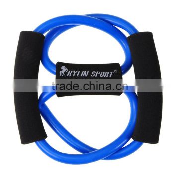 Soft Rubber Stretch Resistance Band, Exercise Loop Cord Strength GYM Bodybuilding Resistance Band blue