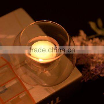 New Design Glass Material Clear Crystal Candle Holder Goblet photo-4