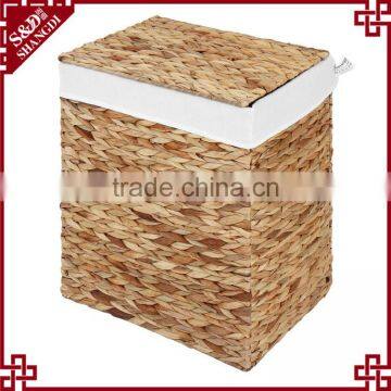 Environmetal Natural Water Hyacinth Woven Home or Hotel Laundry Basket photo-2