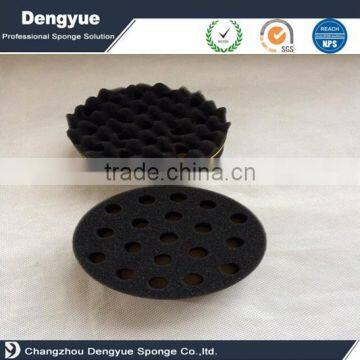Blue Color Double Sides Big and Small Holes Hair Twist Sponge Hair Sponge Brush