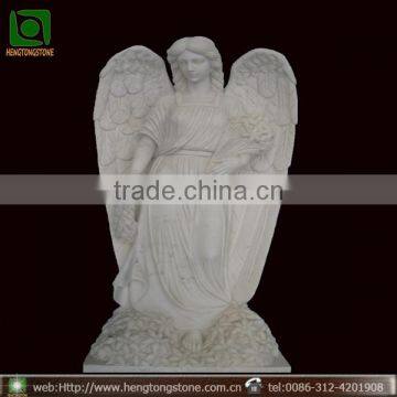 White Marble Headstone With Angel