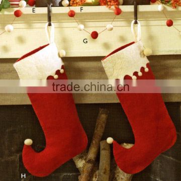 150505 Felt Christmas Stocking with Santa Snowman and Reindeer