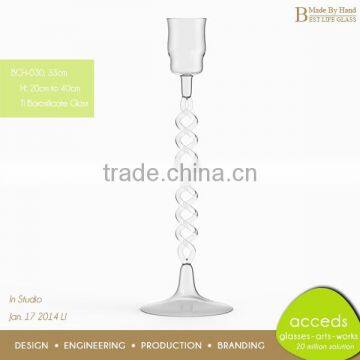 Fashional Designed Long-Stemmed Glass Candle Holder photo-2