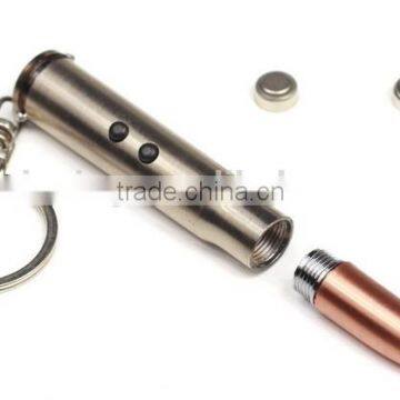 4 in 1 Laser Pointer LED Flashlight Torch Ball Pen Bullet Style Keychain photo-6