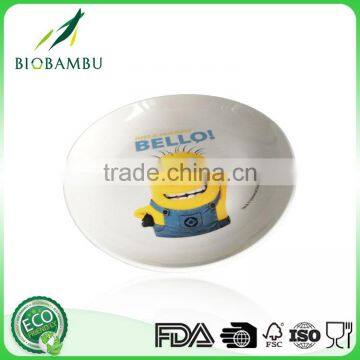 Natural Decal Design Ecological Bamboo Fiber Kids Dinnerware Sets photo-5