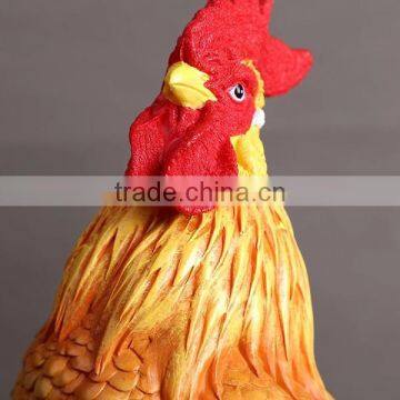 Life Like Rooster Chicken Statue Resin Cock Animal Garden Sculpture photo-3