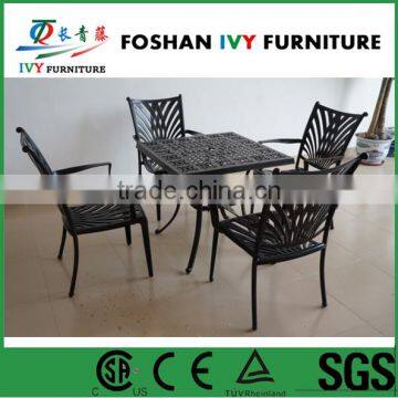 terrace cast aluminum dining table and chairs outdoor furniture