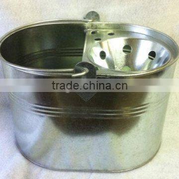 Galvanized Metal Cleaning Mop Bucket photo-2
