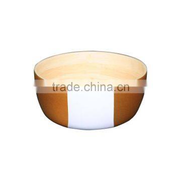 Lacquer Bamboo Salad Bowls, Spun Bamboo Bowls photo-3
