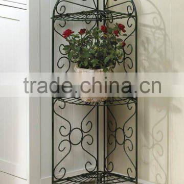 New Design Black Color Floating Home Decrative 3 Tier Metal Flower Pot Stand photo-2