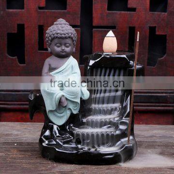 Creative The Little Monk Censer Backflow Incense Burner For Home Decor photo-5