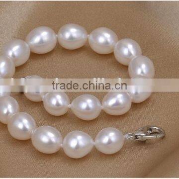 6-7 mm White Rice Shape Freshwater Pearl Bracelet photo-2