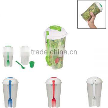 BPA free salad box, plastic salad bottle