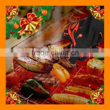 HitzebestAndig Bis 500C Elegantes Design Vielseitig Einsetzbar Grill Handschuhe Kaminhandschuhe Topfhandschuhe BBQ Handschuhe photo-3