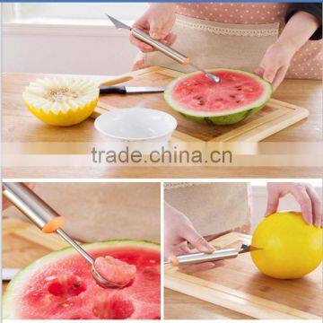 Function Kitchen Tool Fruit Corer Slicer Cutter Peeler Stainless Steel 2 in 1 photo-2