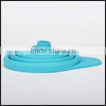 Portable Silicone Foldable Funnel Manufacturer/candy Color Silicone Folding Hopper for Sale/silicone Foldable Funnel