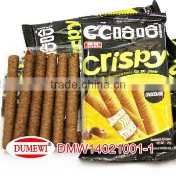 6 pack biscuit chocolate roll wafer stick