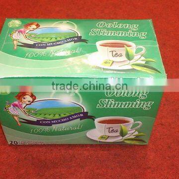 Chinese oolong slimming tea 2g *20 bags /box green tea with oolong slimming tea bags OEM to USA England canada Australia