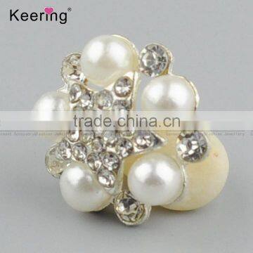 Keering-style Hotsale Star Pearl Rhinestone Button Pins for Garments WBK-1469 photo-2