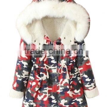 Women's Thicken Camouflage Fleece Faux Fur Warm Winter Coat Hooded Parka Overcoat Jacket photo-3