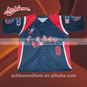 Custom Dry Fit Sublimation Jersey Softball Baseball Shirts photo-3