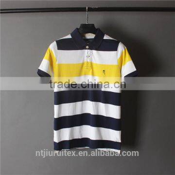 T Shirt Cotton Yarn Dyed Shirt , Polo Shirts Customized Logo ,Short Sleeve Yarn Dye Polo Shirt photo-2