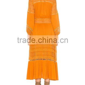 Hippie Clothing Women Stunning Luxe-lace Midi Cotton Dress Bohemian Clothing Ladies Dresses 2016 HSD5785 photo-5