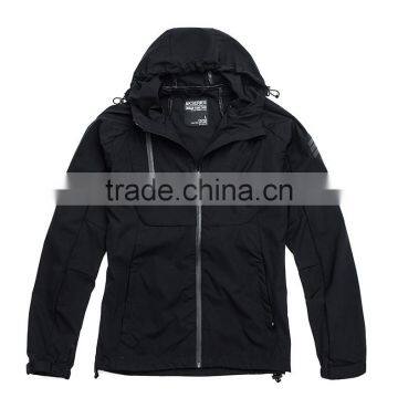 Custom 100% Nylon Softshell Jacket Waterproof Men Windbreaker photo-6