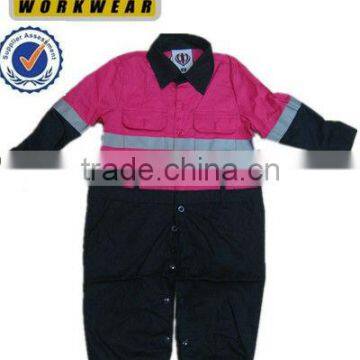 100%cotton kid's coverall children's reflective coverall with reflective tape