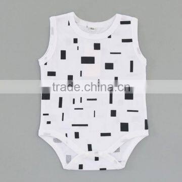 Wholesale Cotton Blank Clothes Baby Snap Crotch Bodysuit photo-5
