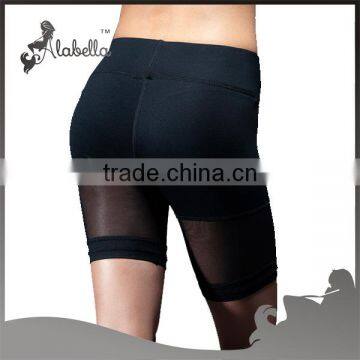 Black Gym Short Tight Mesh Yoga Pant photo-2