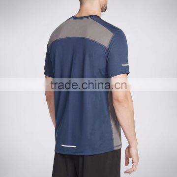 100 Percent Soft Polyester Mesh Fabric Train Tee Active Stretch Fabric Reflective Logos Gym Shirt Cool And Dry Run Tops Custom