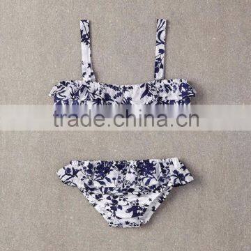 NEW High Quality Cute Kid's Swimwear, Wholesale Ruffled Kids Two Piece Swimsuit photo-3
