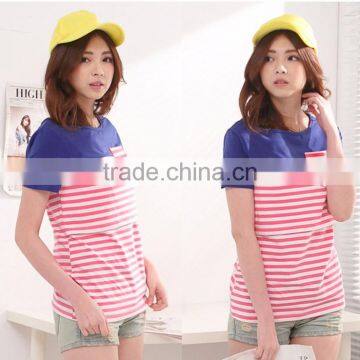 Athleisure Maternity Clothing Mode Style Breastfeeding Clothes Loose and Comfortable Nursing T-shirts photo-2